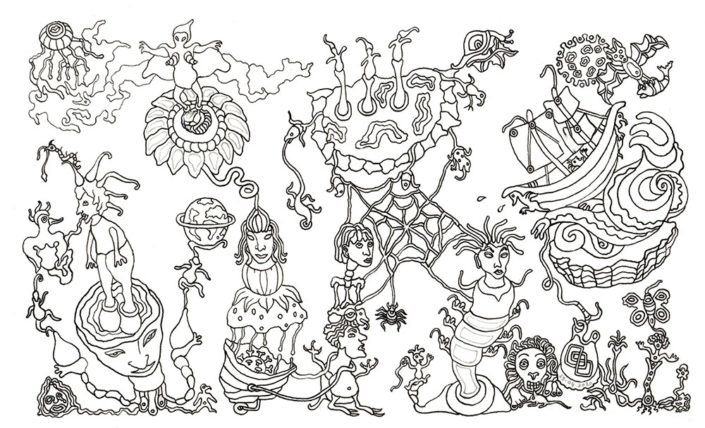 encre de Chine et crayon gris
